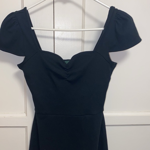 Wild Fable Small Black Cap Short Sleeve Fit & Flare Knit Skater Dress - Picture 5 of 8